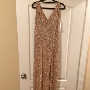 Fitted floor length dress